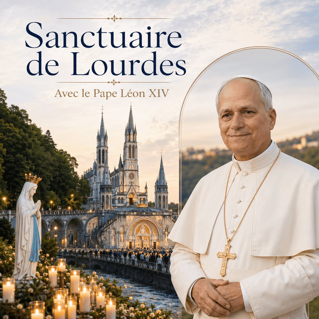 Pélerinage avec le Pape Léon à Lourdes Pélerinage avec le Pape Léon à Lourdes